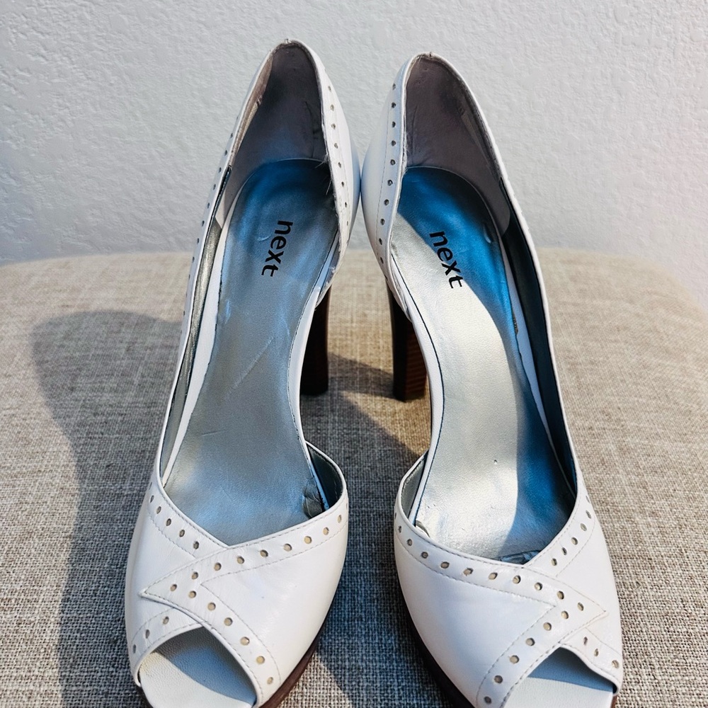 Next Women's Elegant White Heels